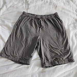 M. Singer Shorts Men Size L Gray Sweats Joggers Gym Drawstring 9” Athletic USA